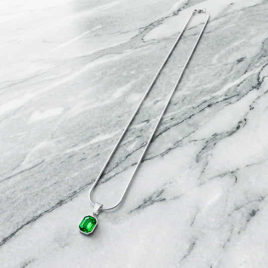 SQUARE STEEL GREEN CRYSTAL