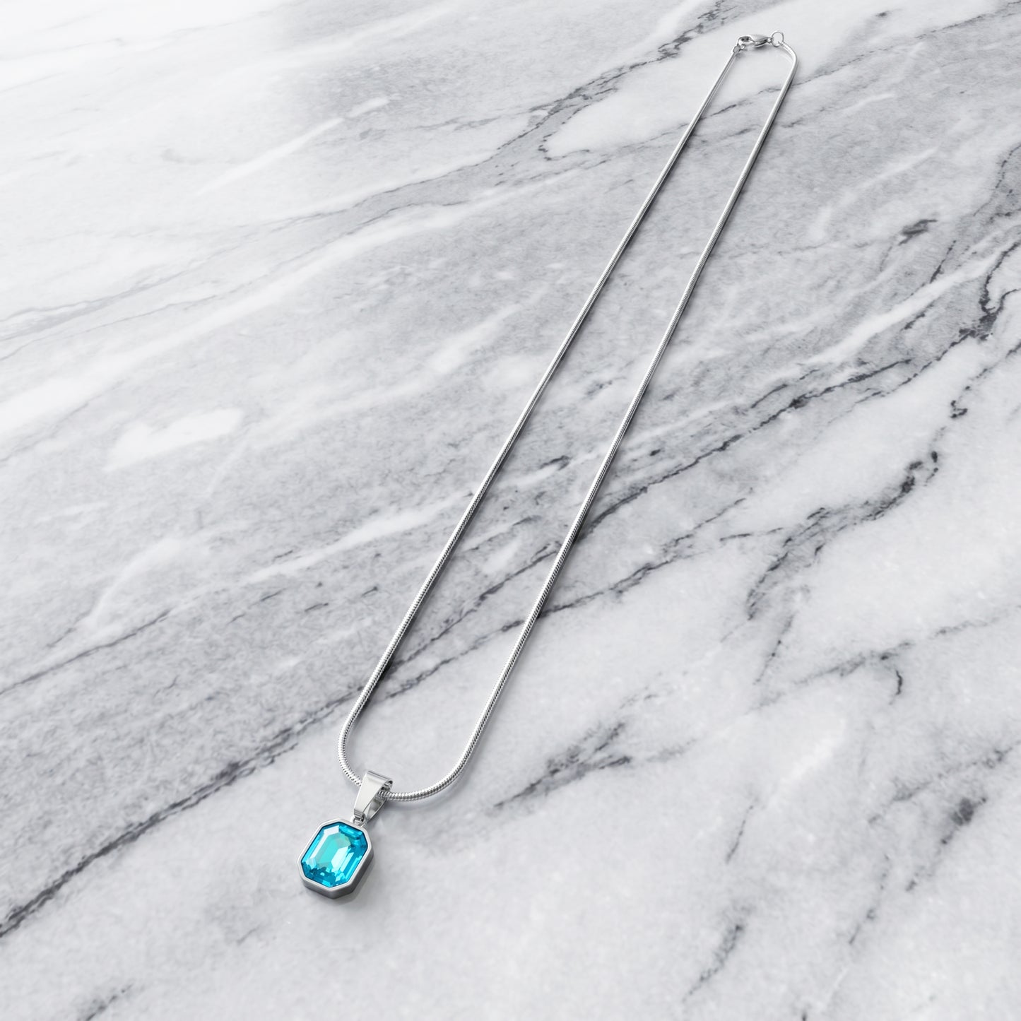 SQUARE STEEL BLUE CRYSTAL