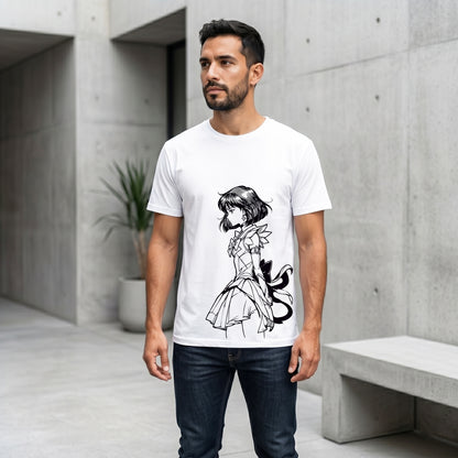 SAILOR SATURN SKETCH PLAYERA BLANCA