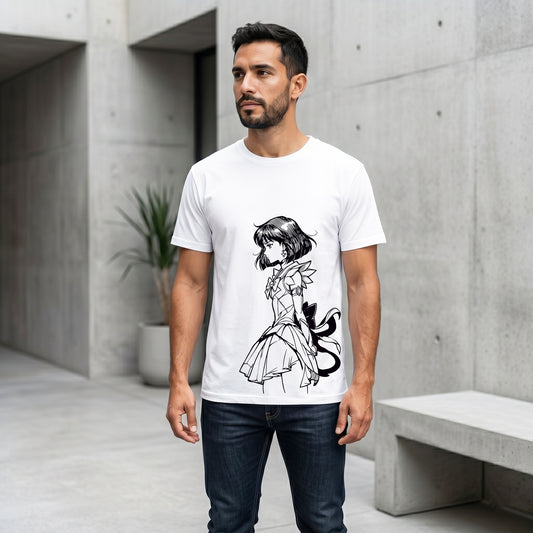 SAILOR SATURN SKETCH PLAYERA BLANCA