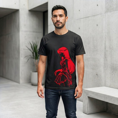 SAILOR MARS SKETCH PLAYERA NEGRA