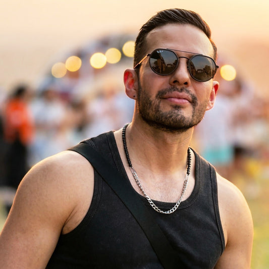 COLLAR ONIX CON CADENA ACERO