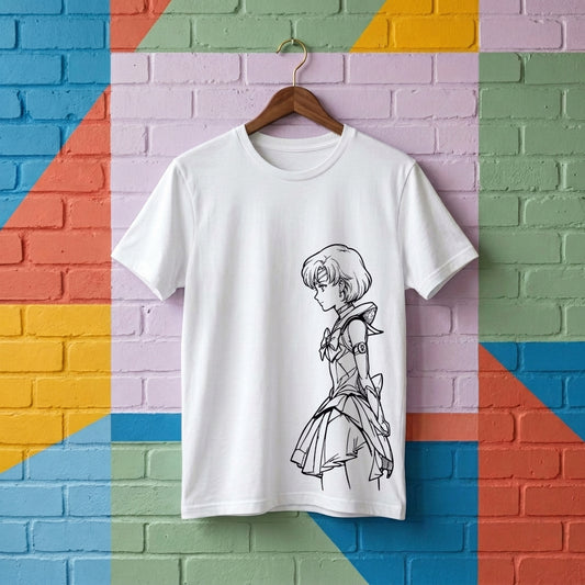 SAILOR MERCURY SKETCH PLAYERA BLANCA