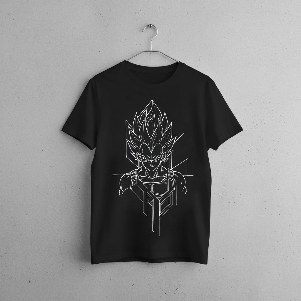 VEGETA SKETCH PLAYERA NEGRA