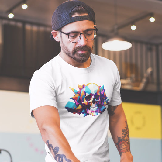 PRISM SKULL WHITE TEE