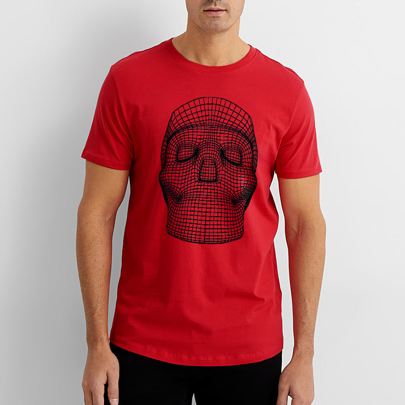 WIRE SKULL RED TEE