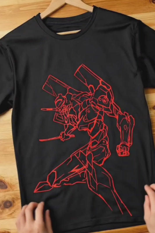 EVANGELION EVA 02 RED BLACK TEE