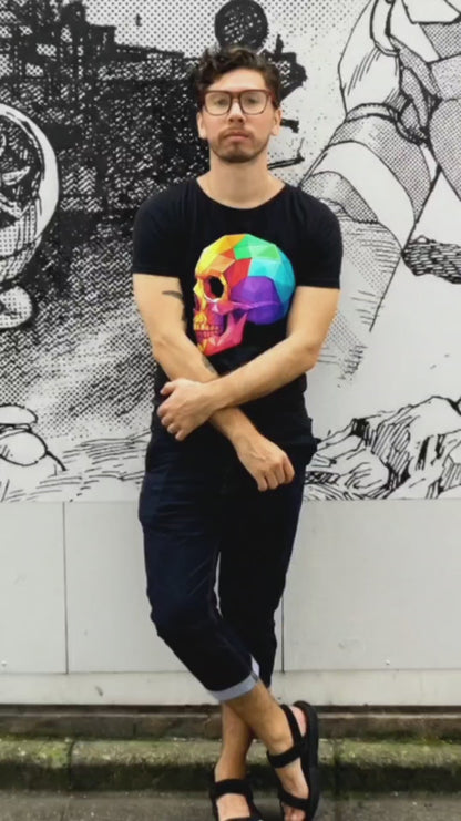 RAINBOW SKULL BLACK TEE II