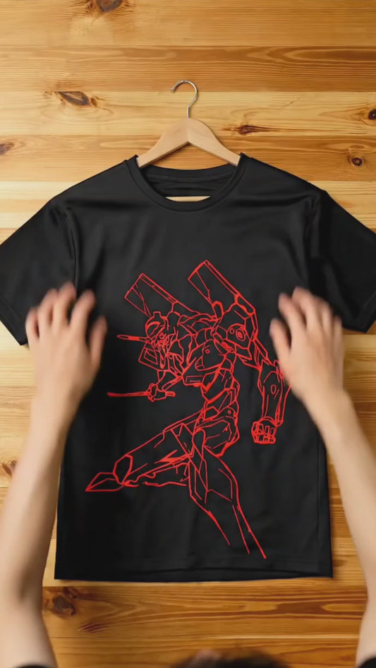 EVANGELION EVA 02 RED BLACK TEE