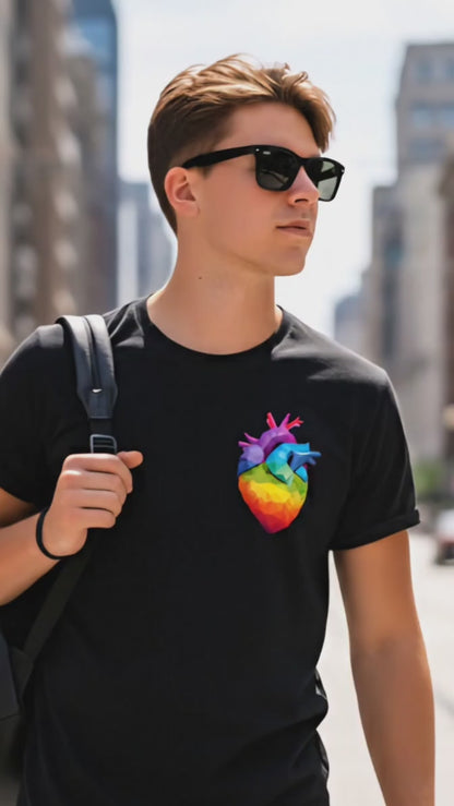 3D HAPPY HEART BLACK