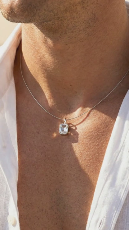 SQUARE STEEL WHITE CRYSTAL