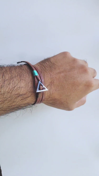 LEATHER STEEL TRIANGLE