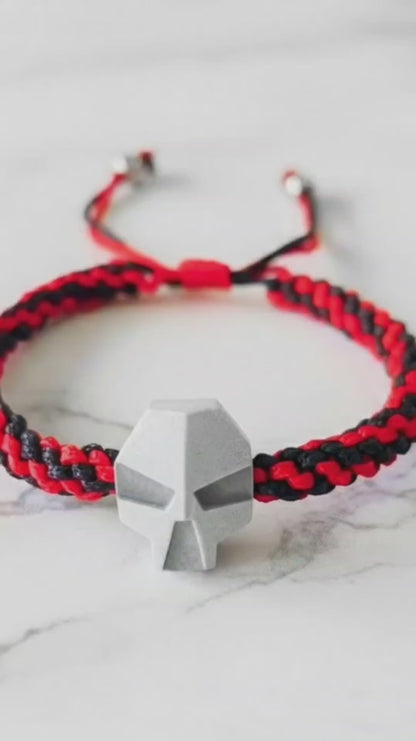 SKULL, PULSERA CALAVERA CORDON TRENZADO