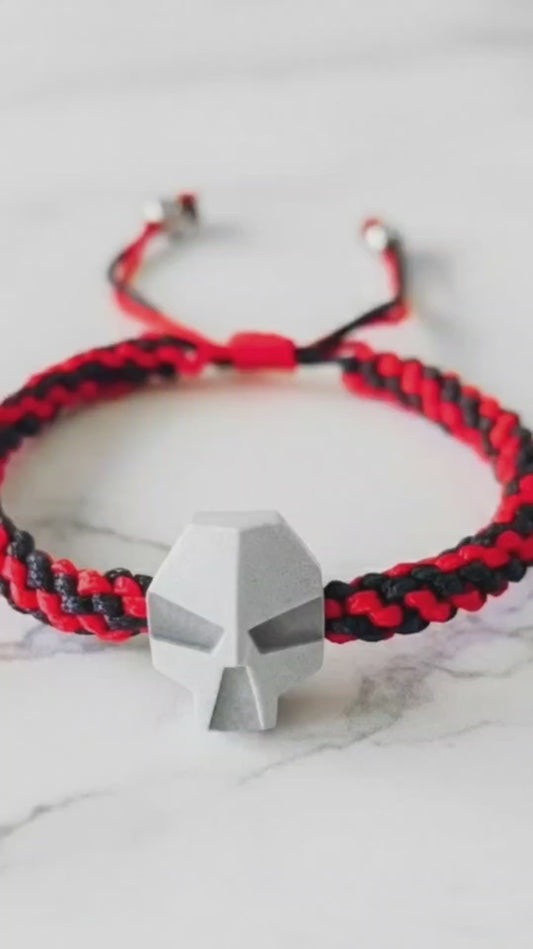 SKULL, PULSERA CALAVERA CORDON TRENZADO