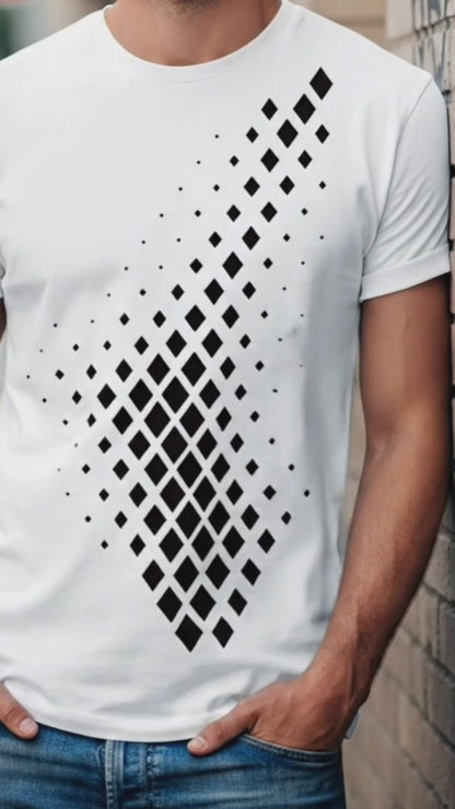 PARAMETRIC TEE PLAYERA BLANCA CON DISEÑO PARAMETRICO
