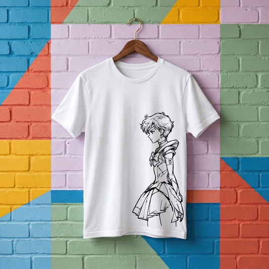 SAILOR URANUS SKETCH PLAYERA BLANCA