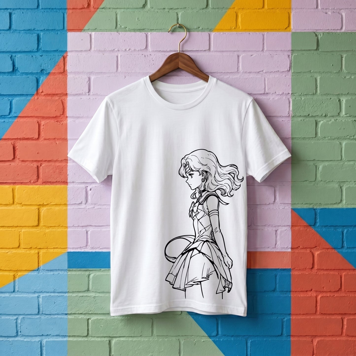 SAILOR NEPTUNE SKETCH PLAYERA BLANCA