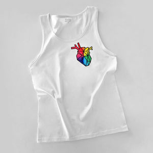 HAPPY HEART WHITE TANK TOP