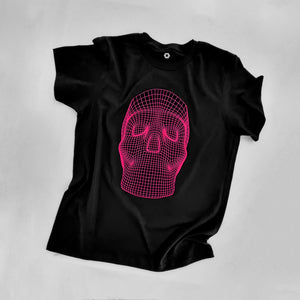 WIRE PINK SKULL TEE