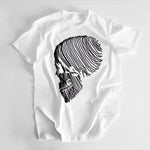 Cargar imagen en el visor de la galería, LINES SKULL WHITE TEE
