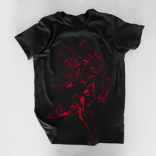 EVA 02 RED BLACK TEE