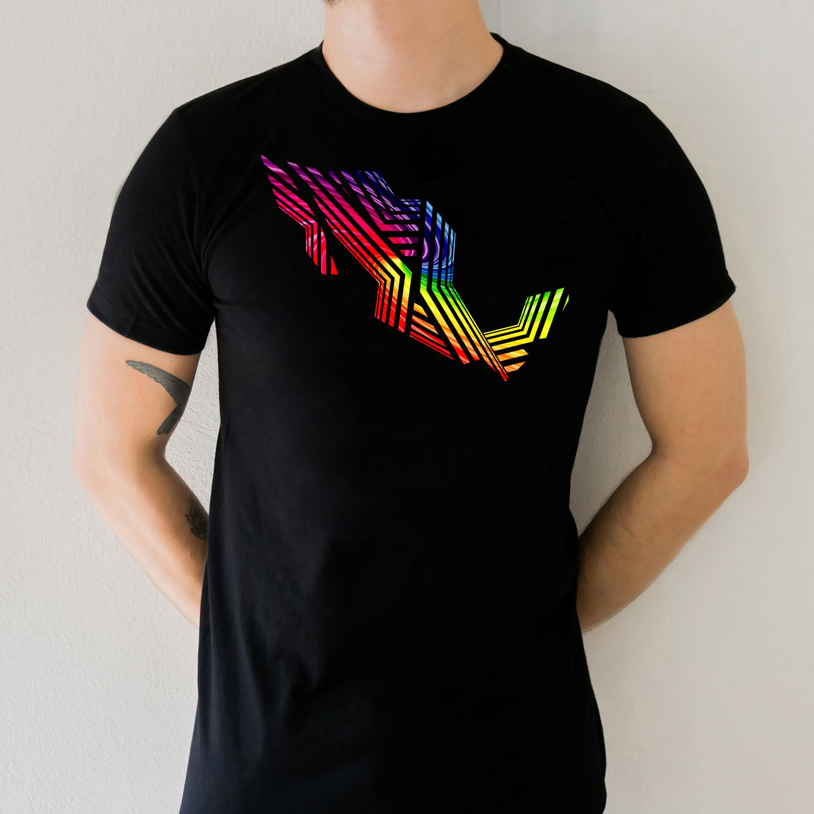 TWIST MX RAINBOW BLACK TEE