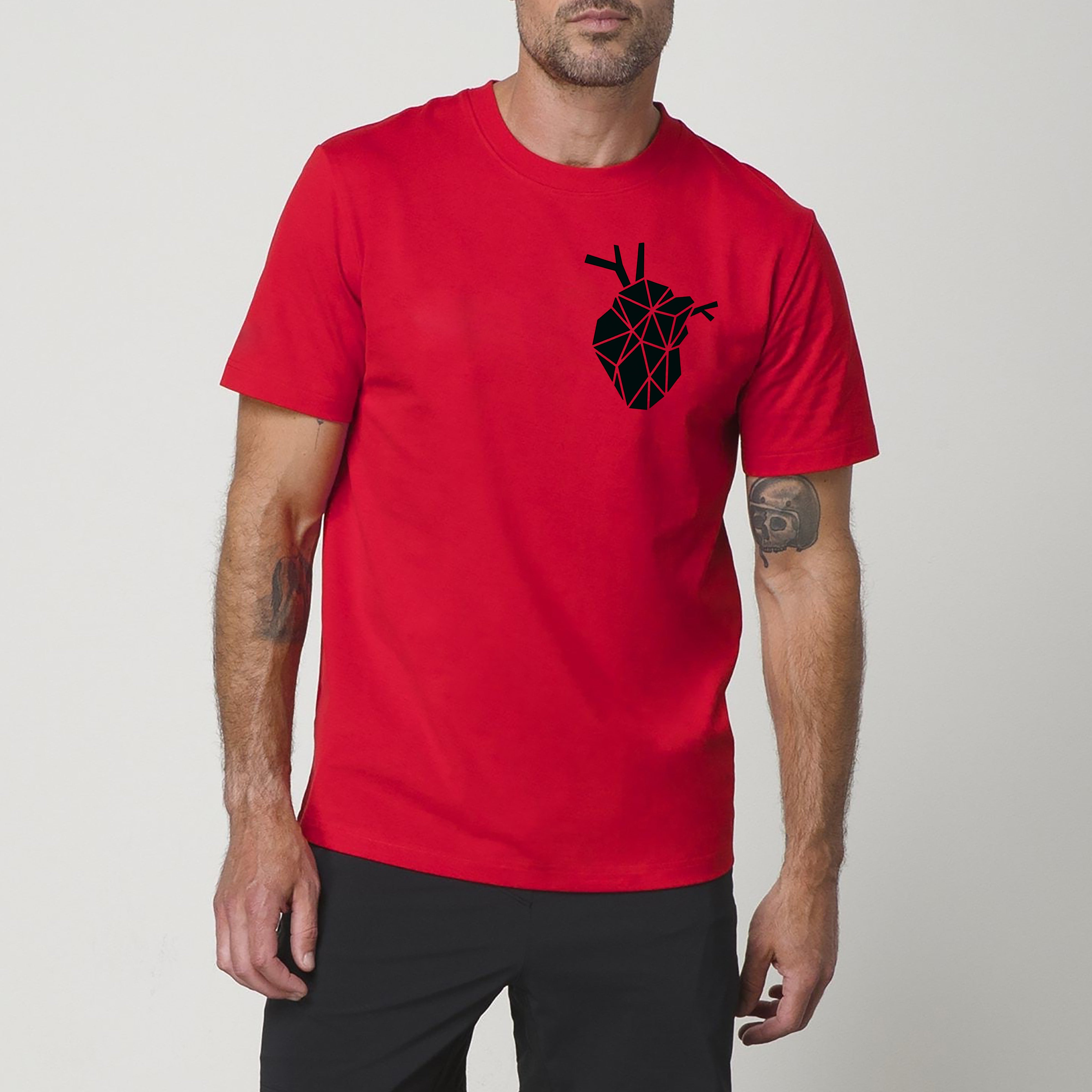 HAPPY DARK HEART RED TEE